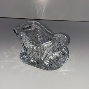 Royal Limited Lead Hand Cut Crystal Sleigh. 5x3.5 in.